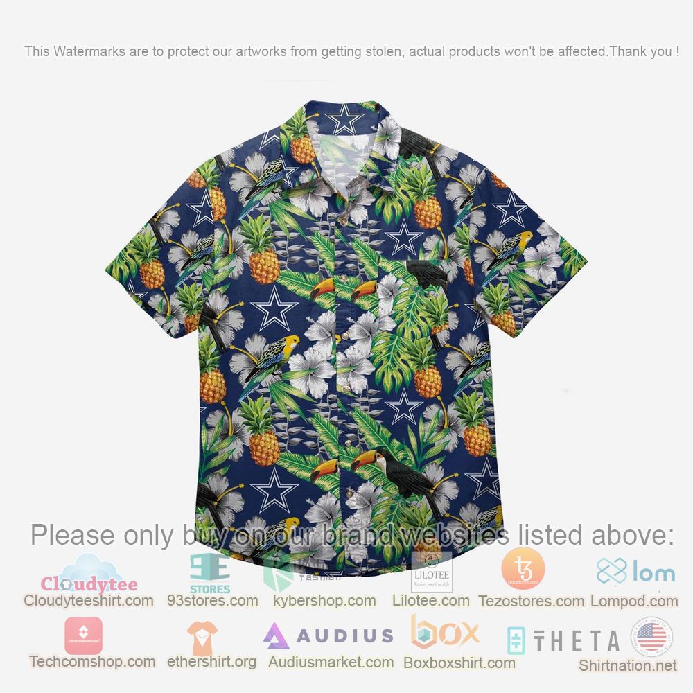 HOT Dallas Cowboys Floral Button-Up Hawaii Shirt 1