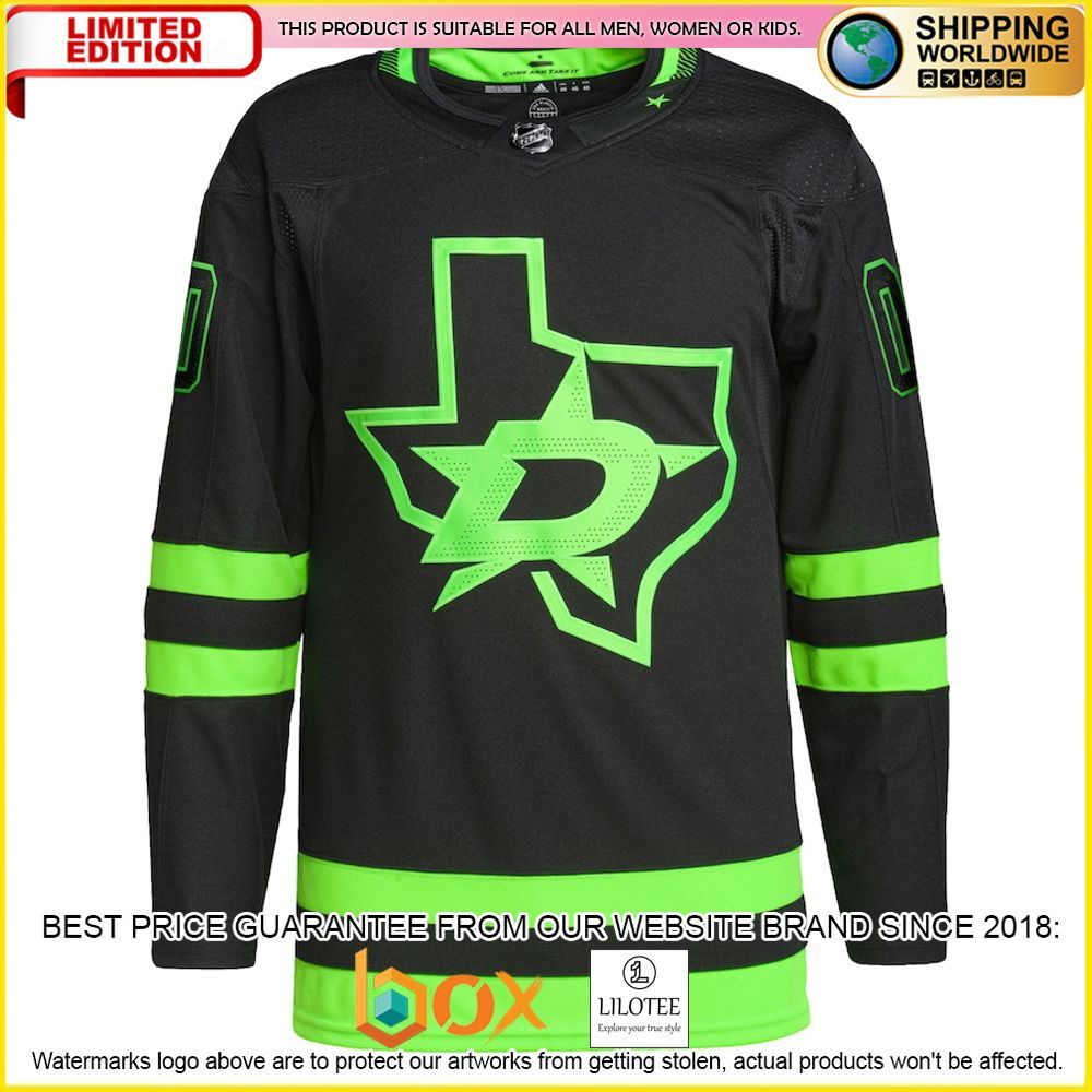 NEW Dallas Stars Adidas Custom Green Premium Hockey Jersey 5