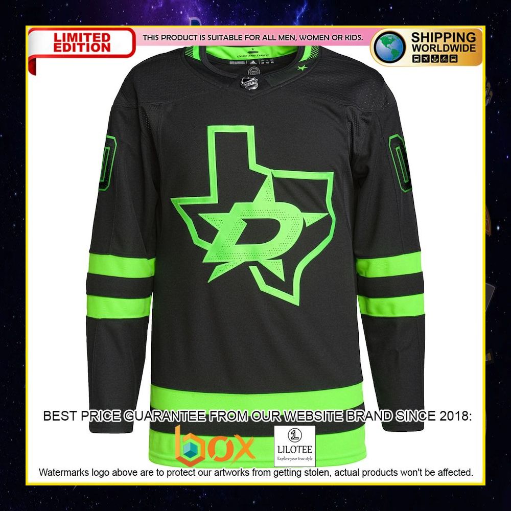 NEW Dallas Stars Adidas Custom Green Premium Hockey Jersey 11