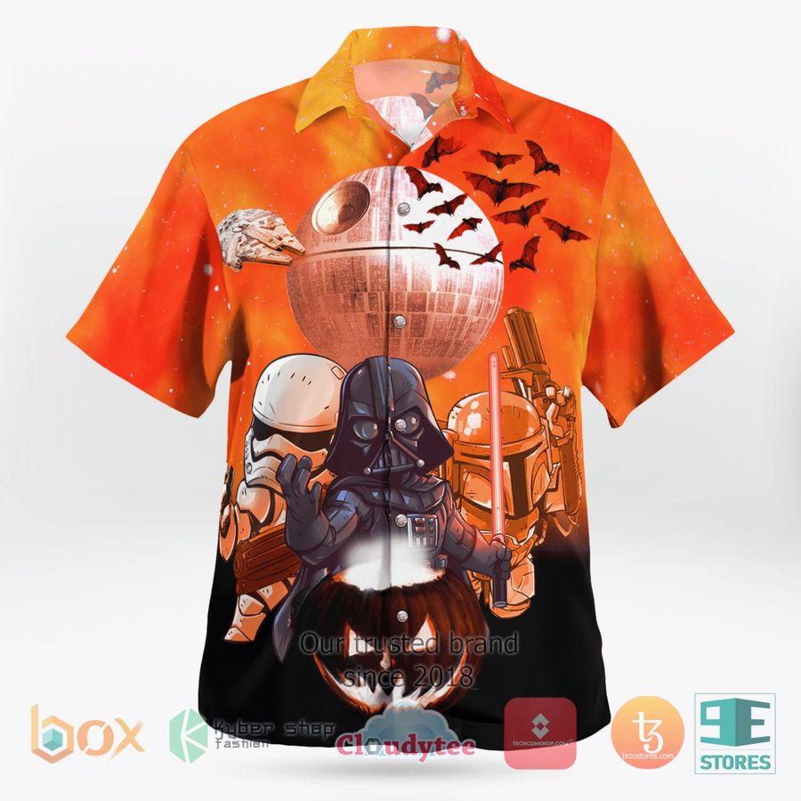 Darth Vader-Boba Fett-Stormtrooper Halloween Hawaiian Shirt 2