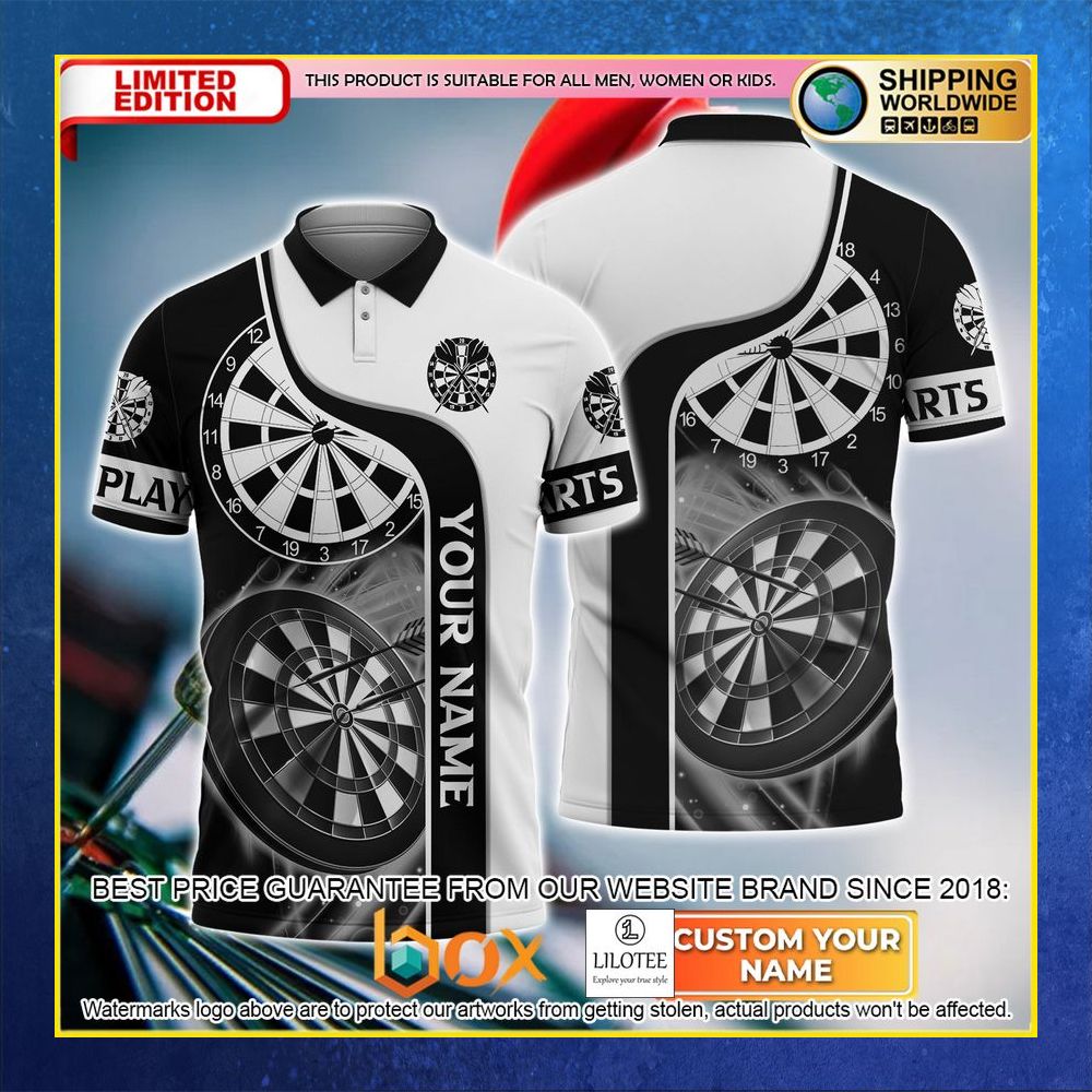 HOT Darts Player Your Name 3D Polo Shirt 2