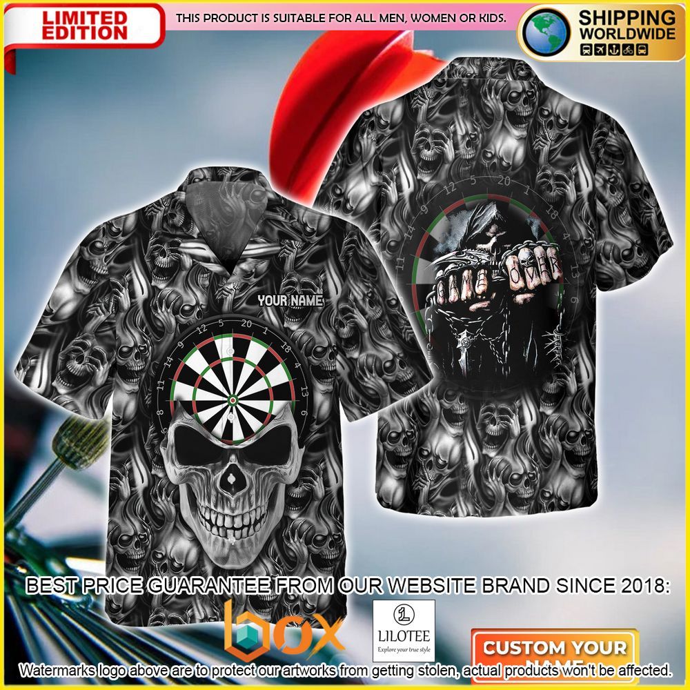 HOT Darts Skull Your Name 3D Hawaii Shirt 1