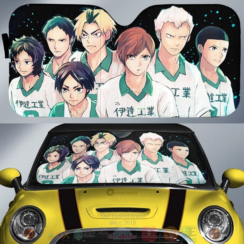 Date Tech High Anime Haikyuu Car Sunshade 1