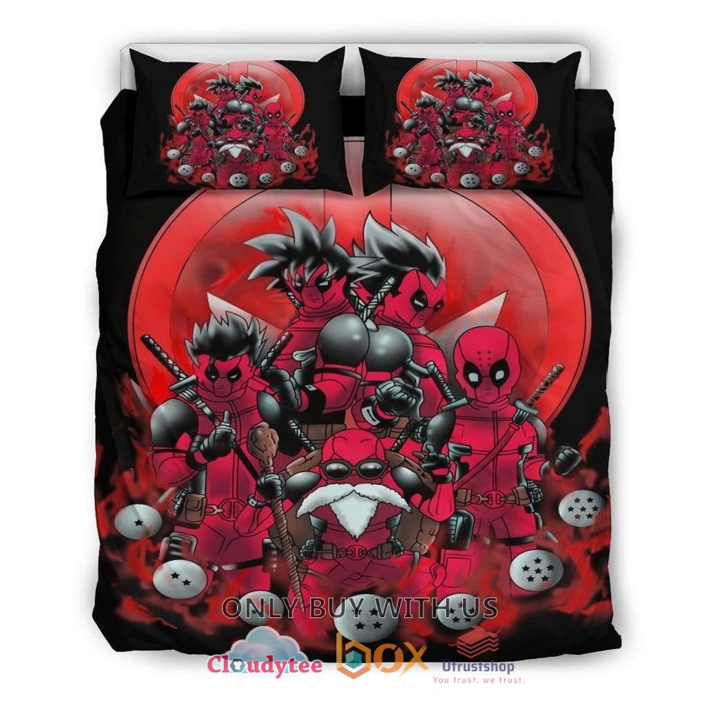 Deadpool Dragon Ball Funny Bedding Set 3