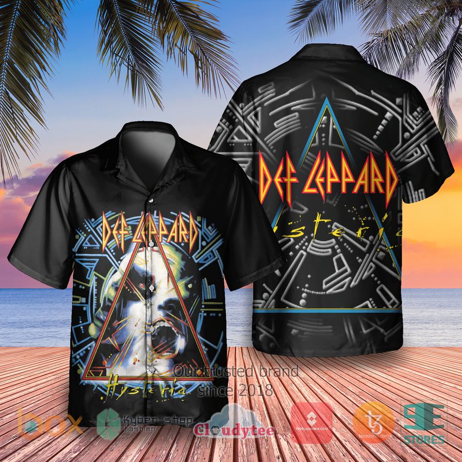 Def Leppard Hysteria Album Hawaiian Shirt 1