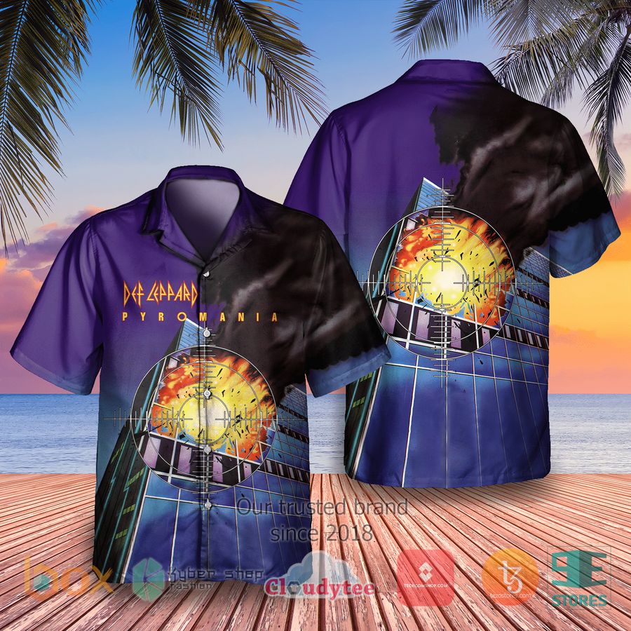 Def Leppard Pyromania Album Hawaiian Shirt 1