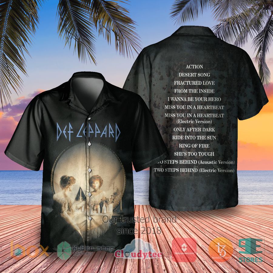 Def Leppard Retro Active Album Hawaiian Shirt 1