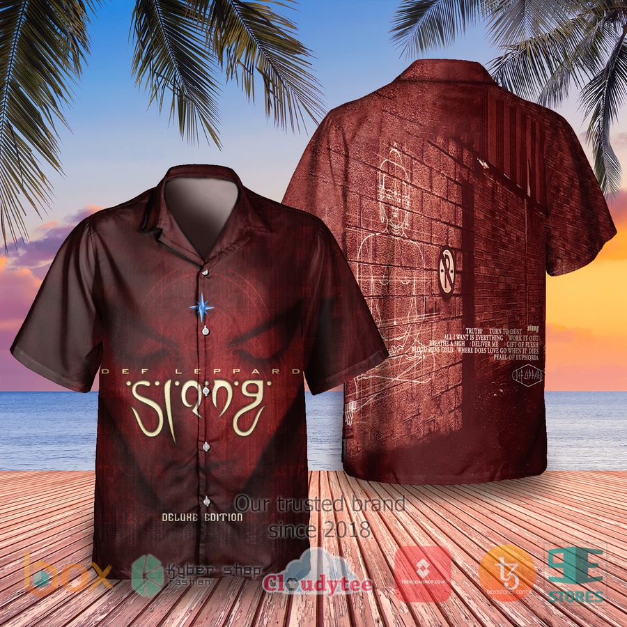 Def Leppard Slang Album Hawaiian Shirt 1