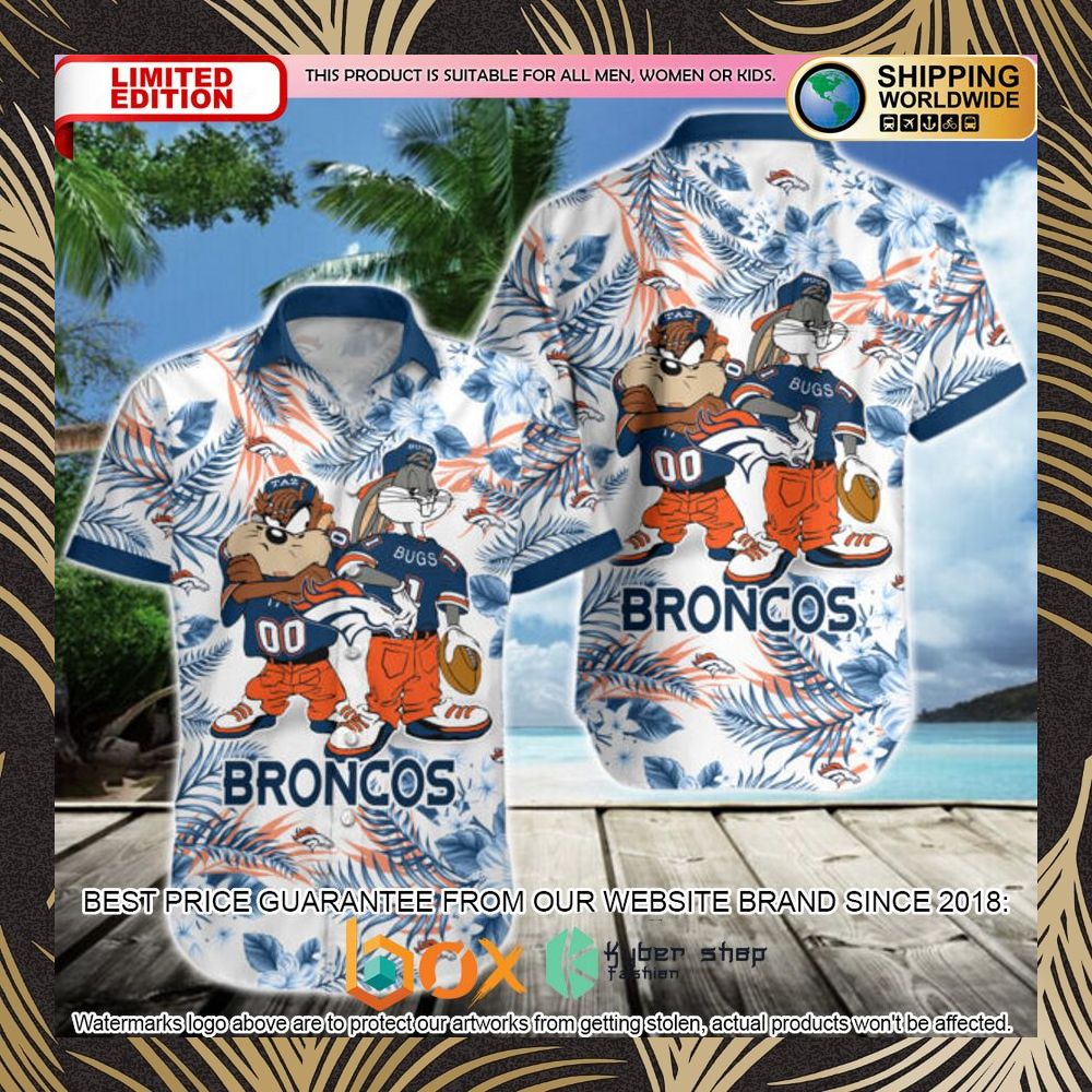 BEST Bugs Bunny Taz Denver Broncos Hawaii Shirt 5