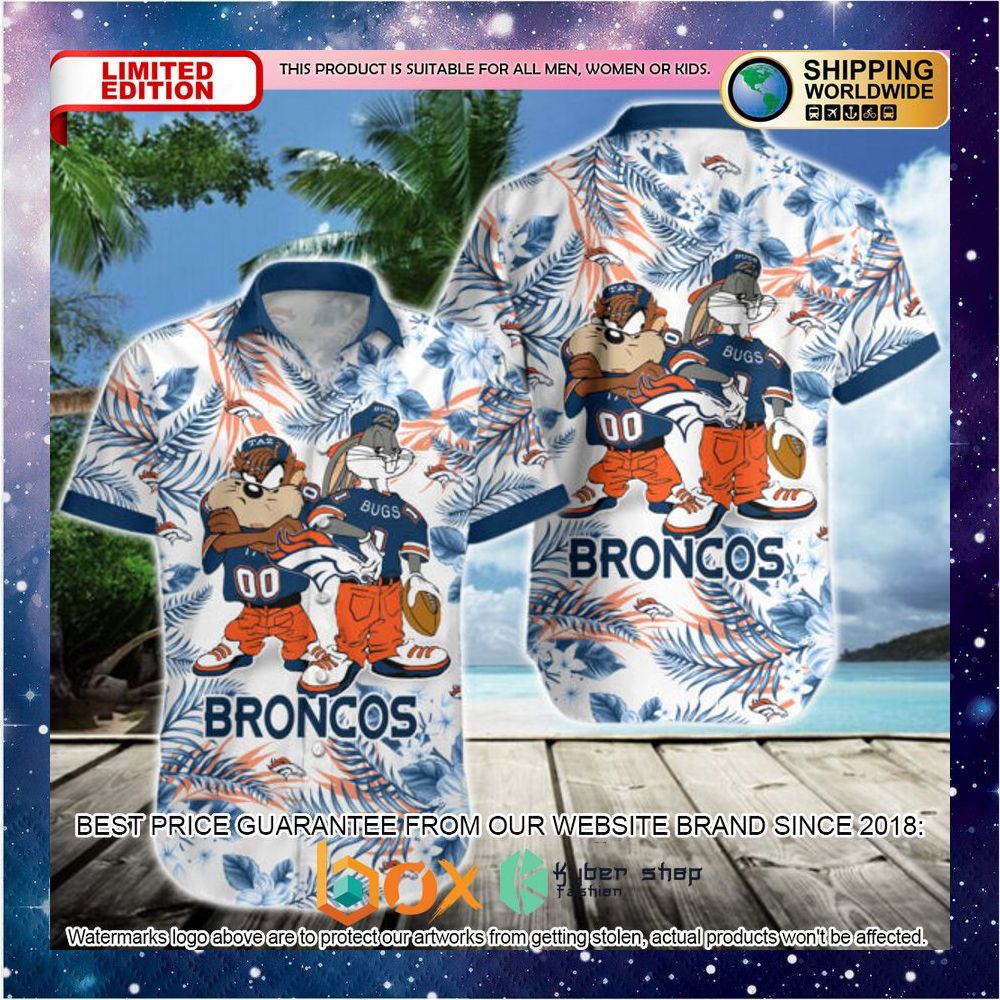 BEST Bugs Bunny Taz Denver Broncos Hawaii Shirt 4