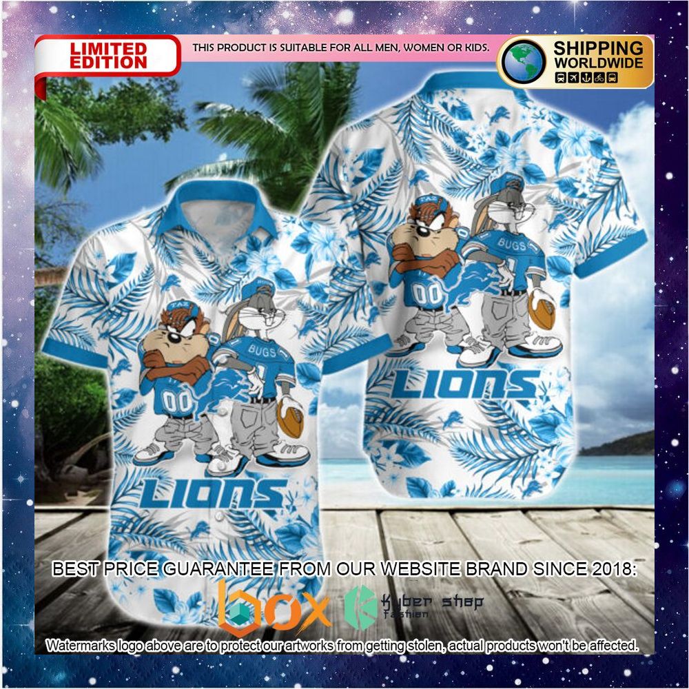 BEST Bugs Bunny Taz Detroit Lions Hawaii Shirt 8
