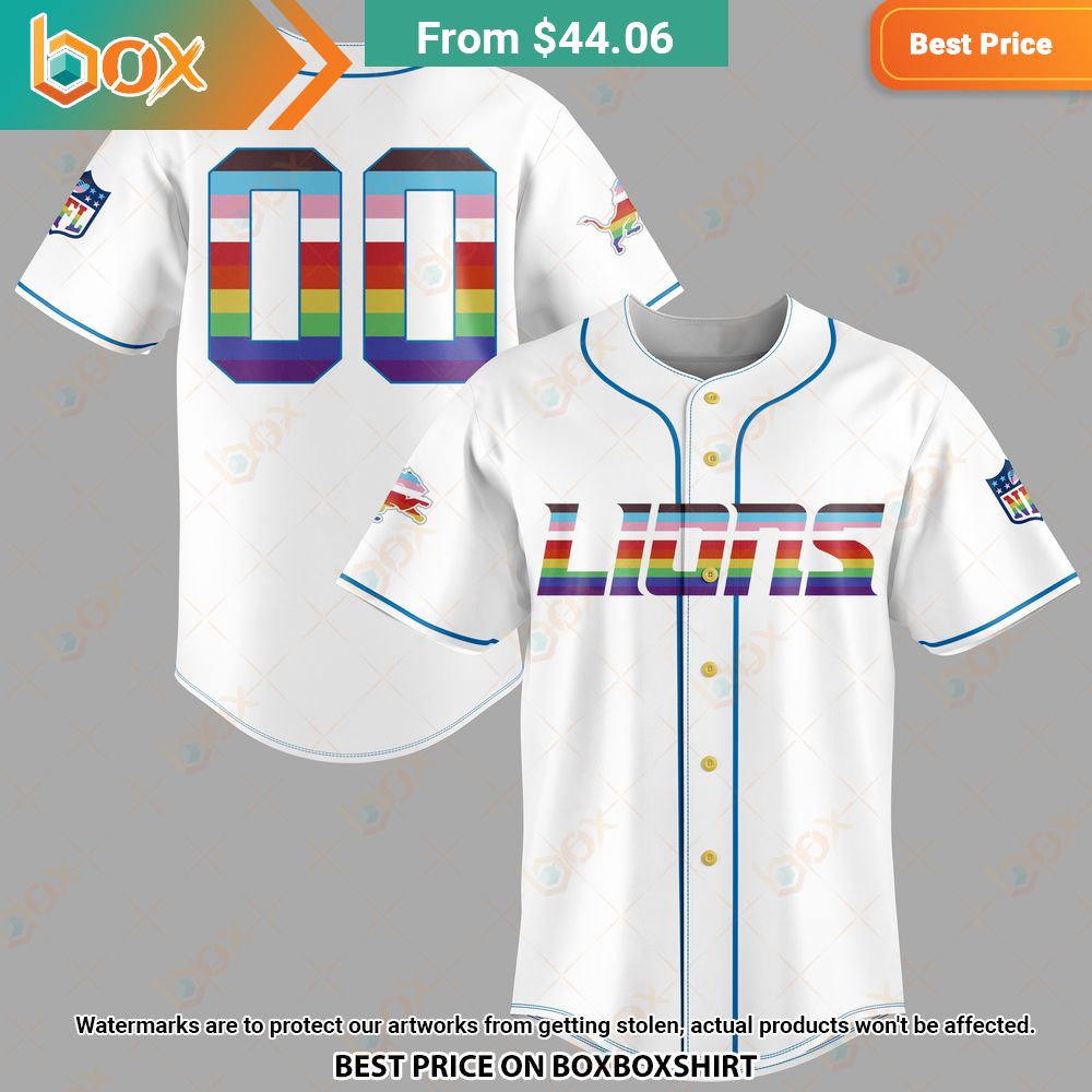 Detroit Lions LGBT Custom Baseball Jersey 3