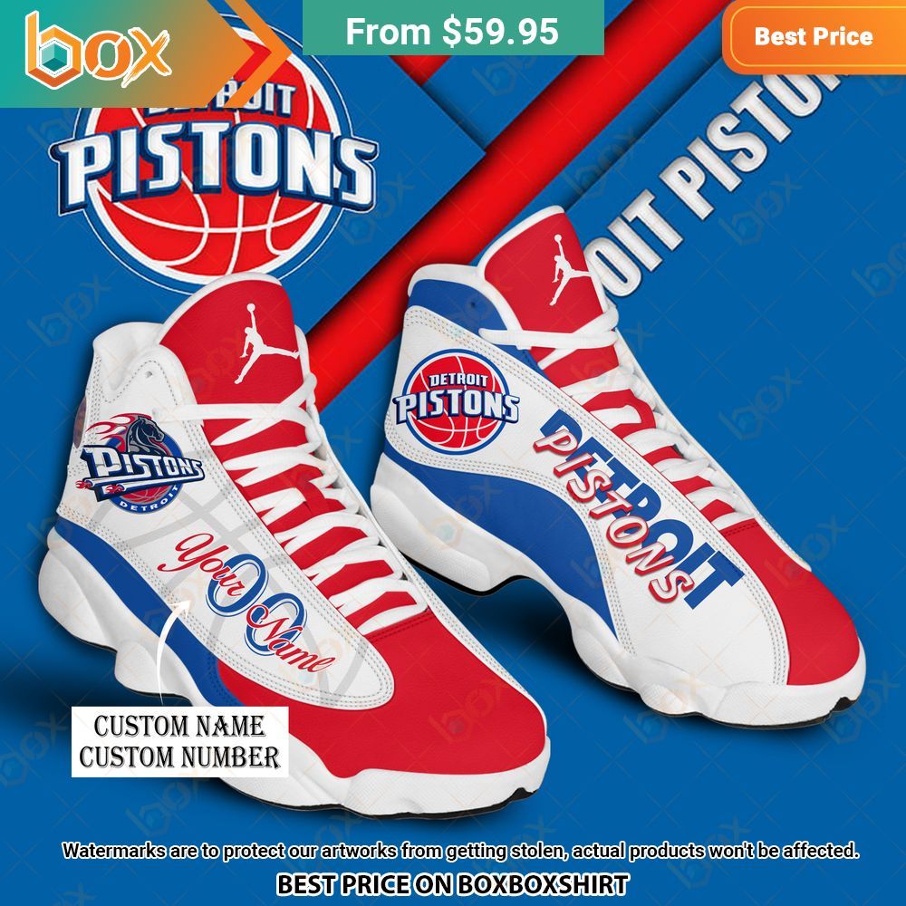 Detroit Pistons Personalized Air Jordan 13 Sneaker 1