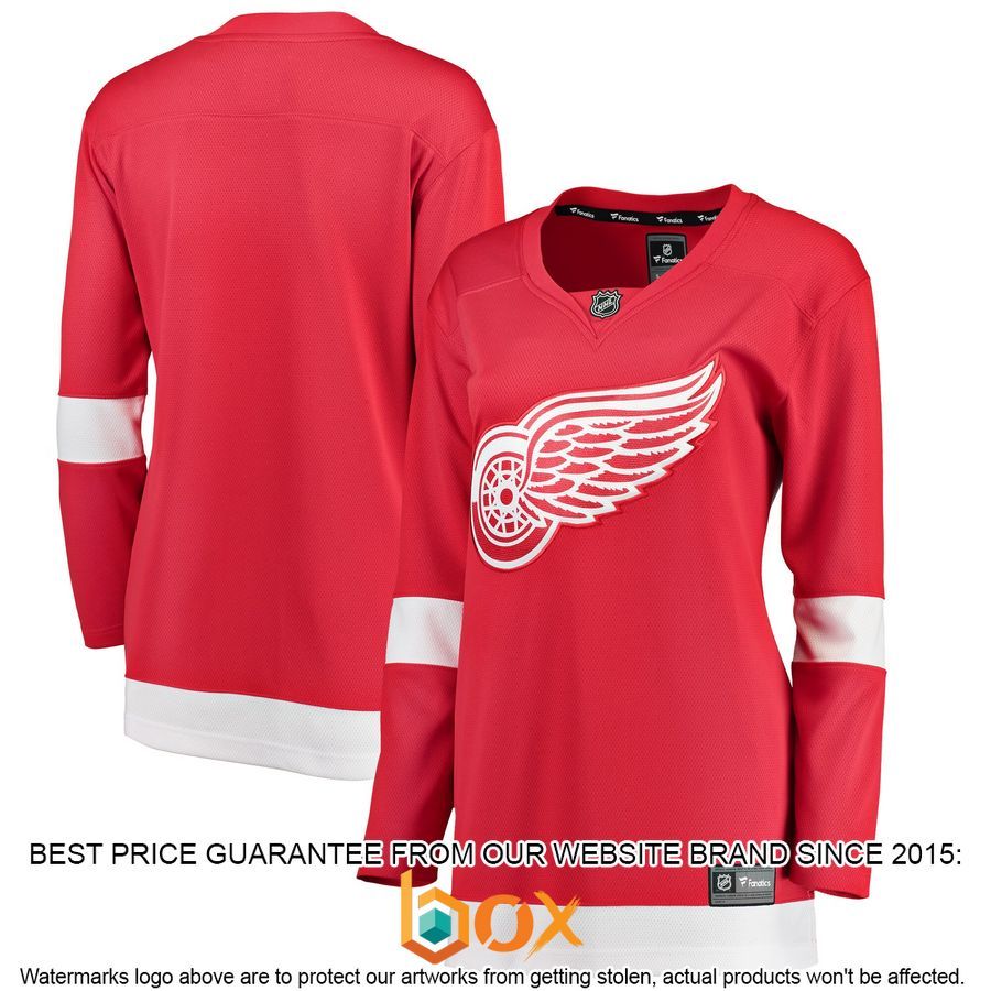 NEW Detroit Red Wings Women's Home Red Hockey Jersey 1