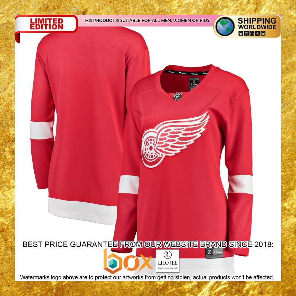 NEW Detroit Red Wings Women's Home Red Hockey Jersey 9