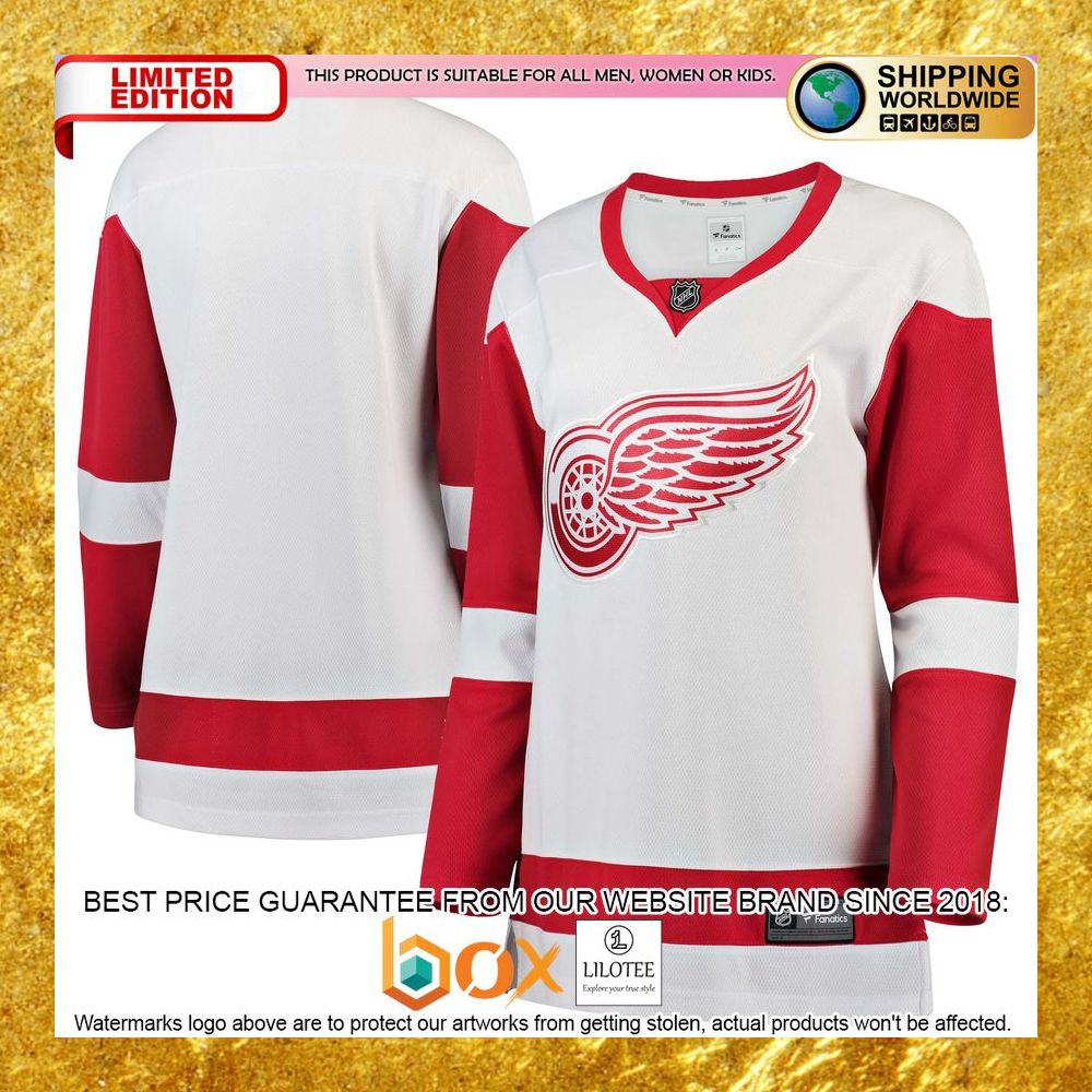 NEW Detroit Red Wings Women's Home Red Hockey Jersey 10
