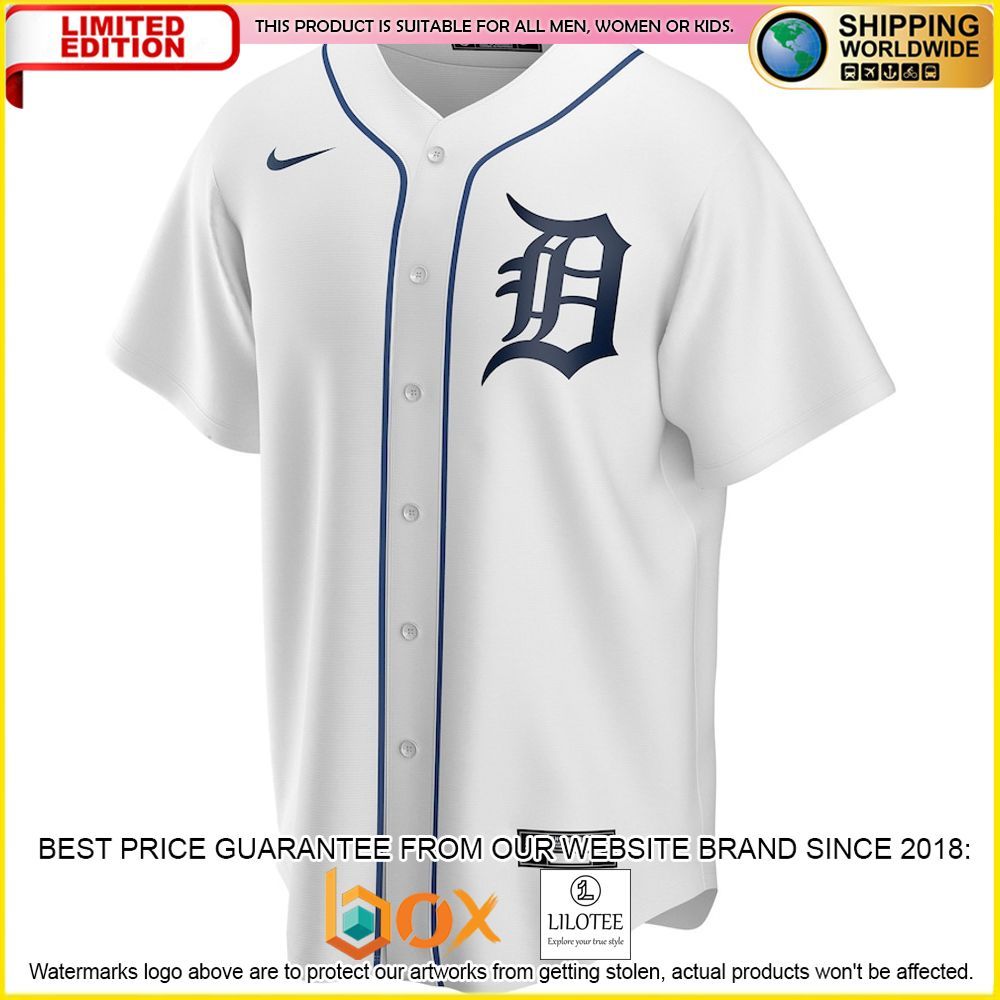 HOT Detroit Tigers White Baseball Jersey Shirt 2