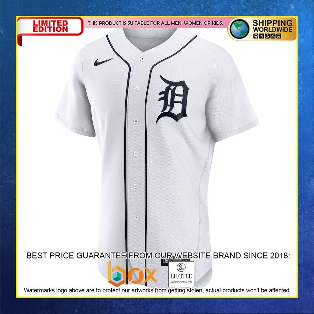 HOT Detroit Tigers Custom Name Number White Baseball Jersey Shirt 5