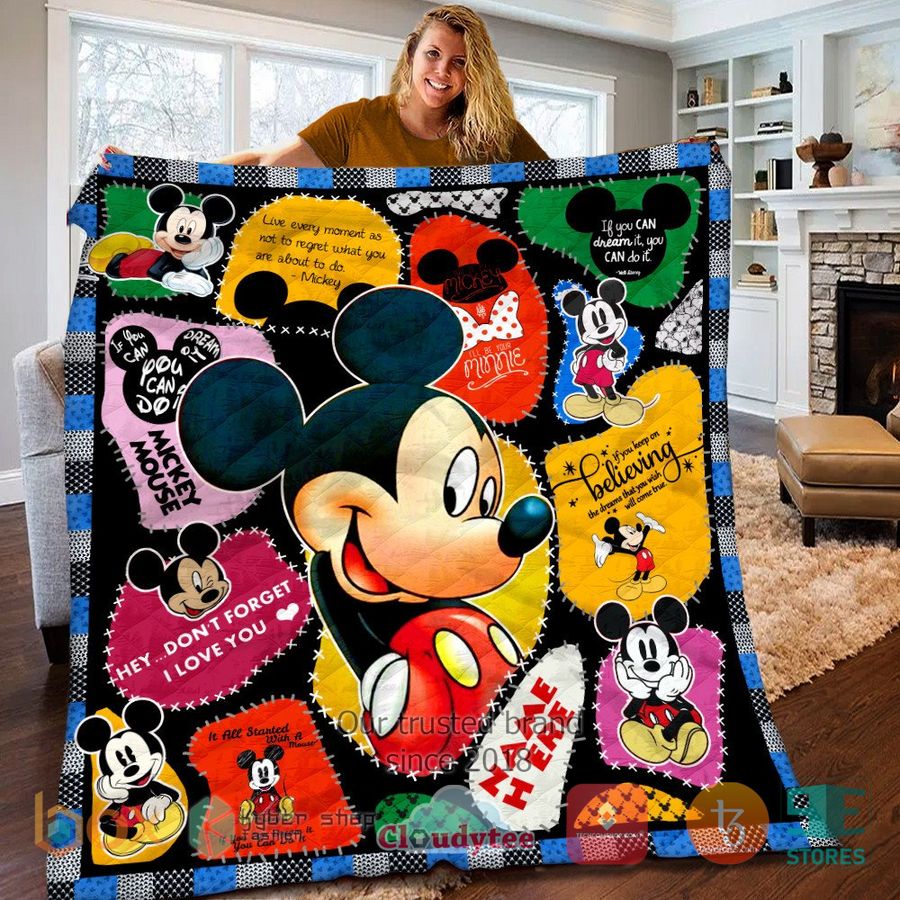 Disney, I'll Be Your Minnie Custom Name Quilt 1