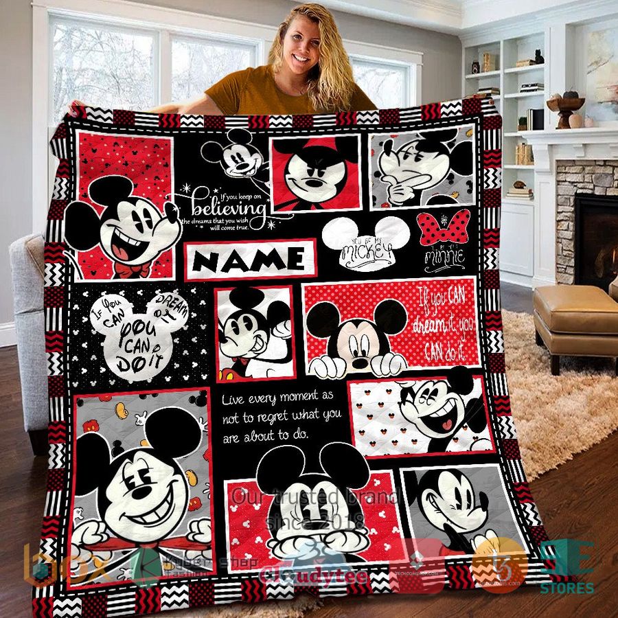 Disney You Be My Mickey Custom Name Quilt 1