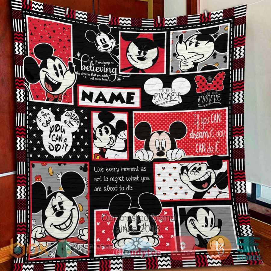 Disney You Be My Mickey Custom Name Quilt 3