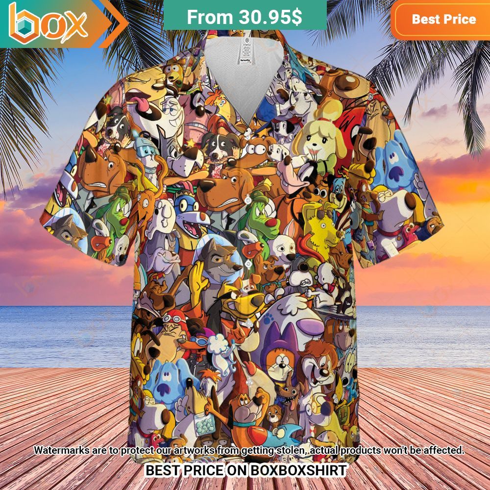 Dogs From Famous Cartoons Hawaiian Shirt 11