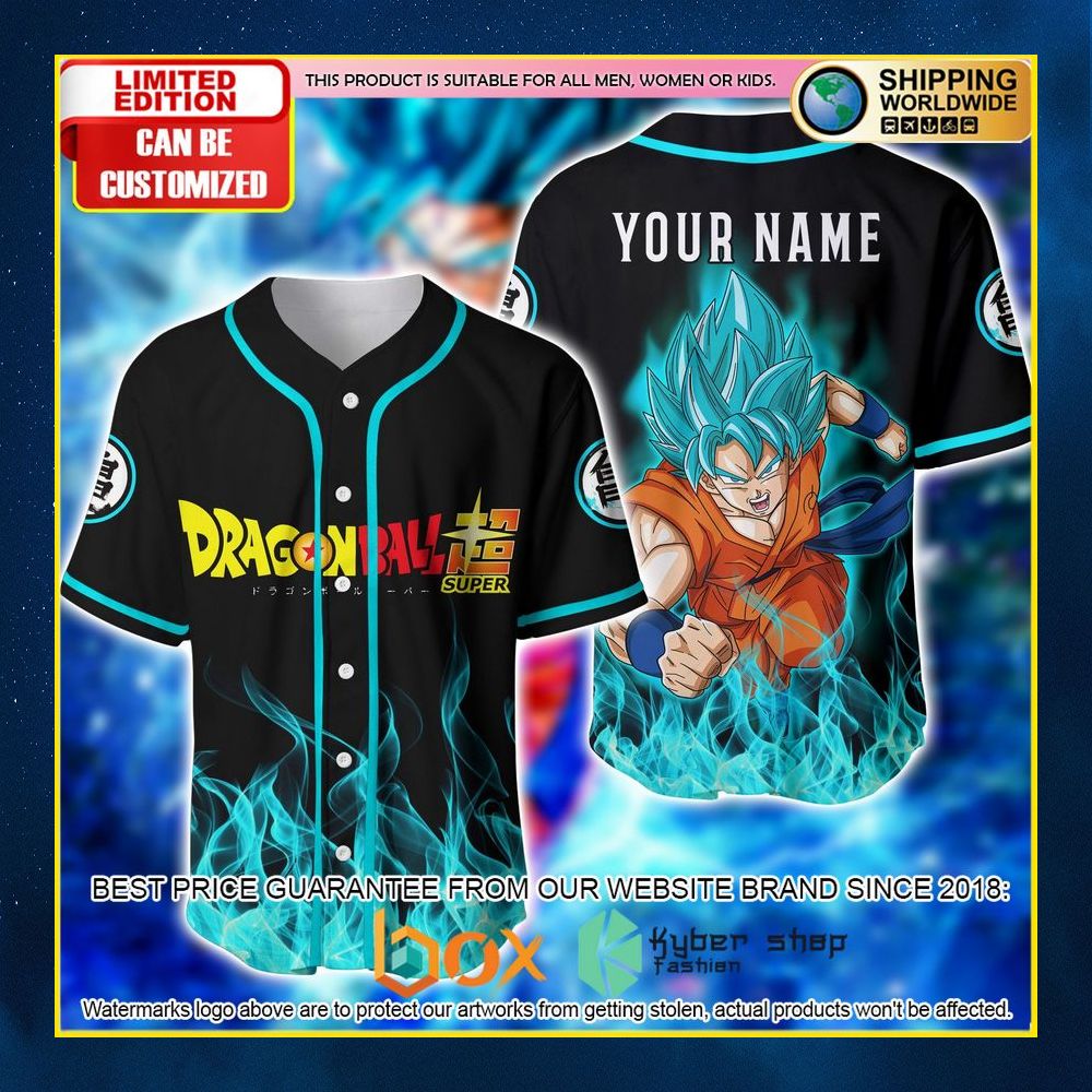 NEW Dragon Ball Super Songoku Custom Name Premium Baseball Jersey 9