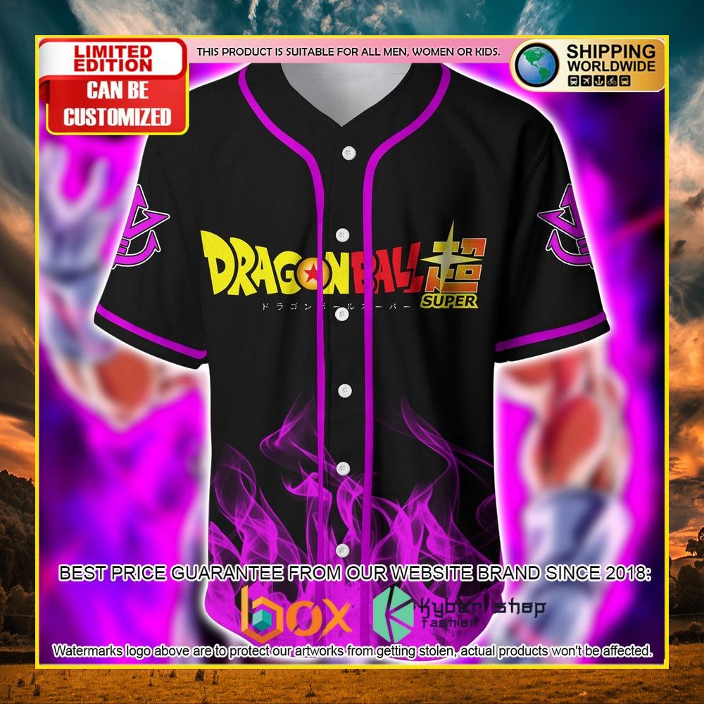 NEW Dragon Ball Super Vegeta Custom Name Premium Baseball Jersey 7