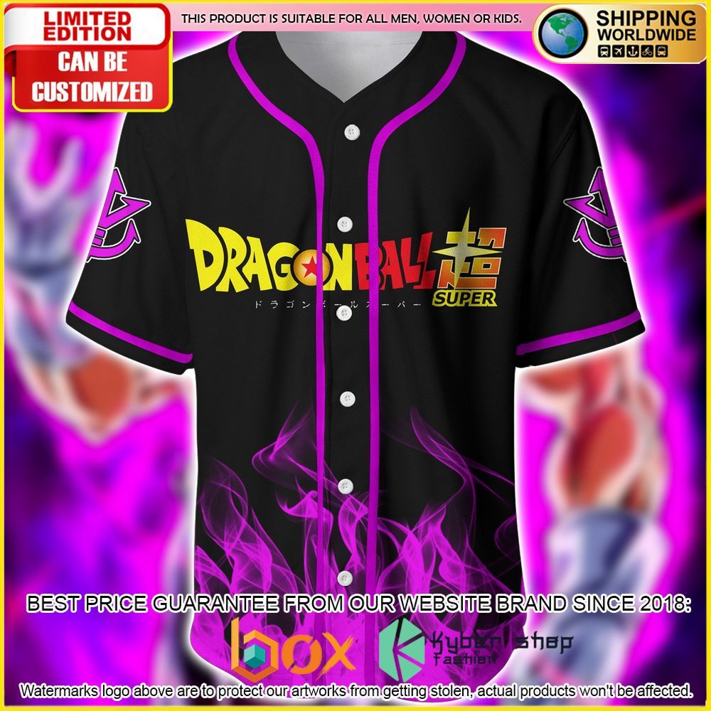 NEW Dragon Ball Super Vegeta Custom Name Premium Baseball Jersey 3