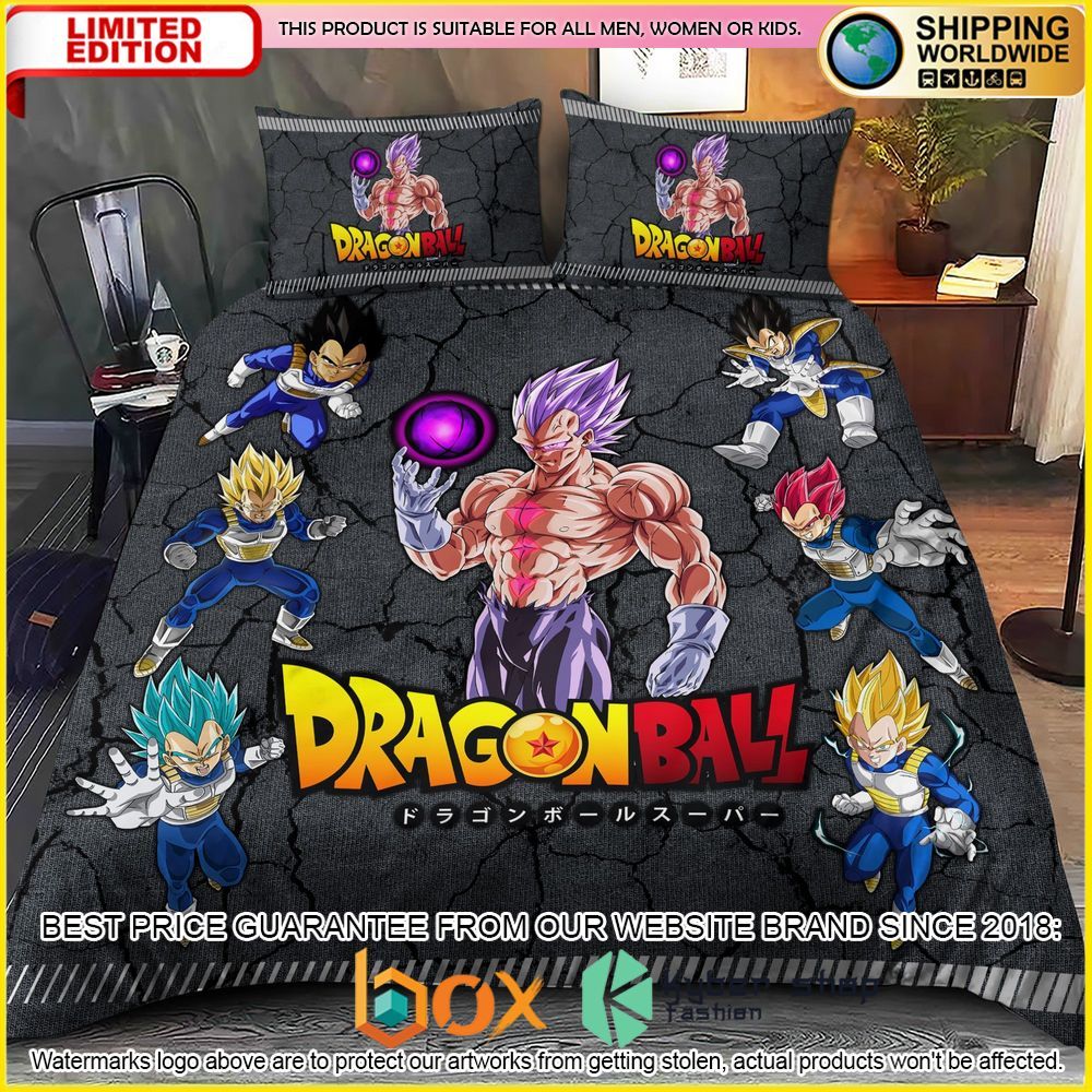 NEW Dragon Ball Vegeta Power Level Crack Luxury Bedding Set 2