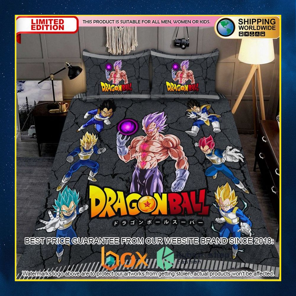 NEW Dragon Ball Vegeta Power Level Crack Luxury Bedding Set 13