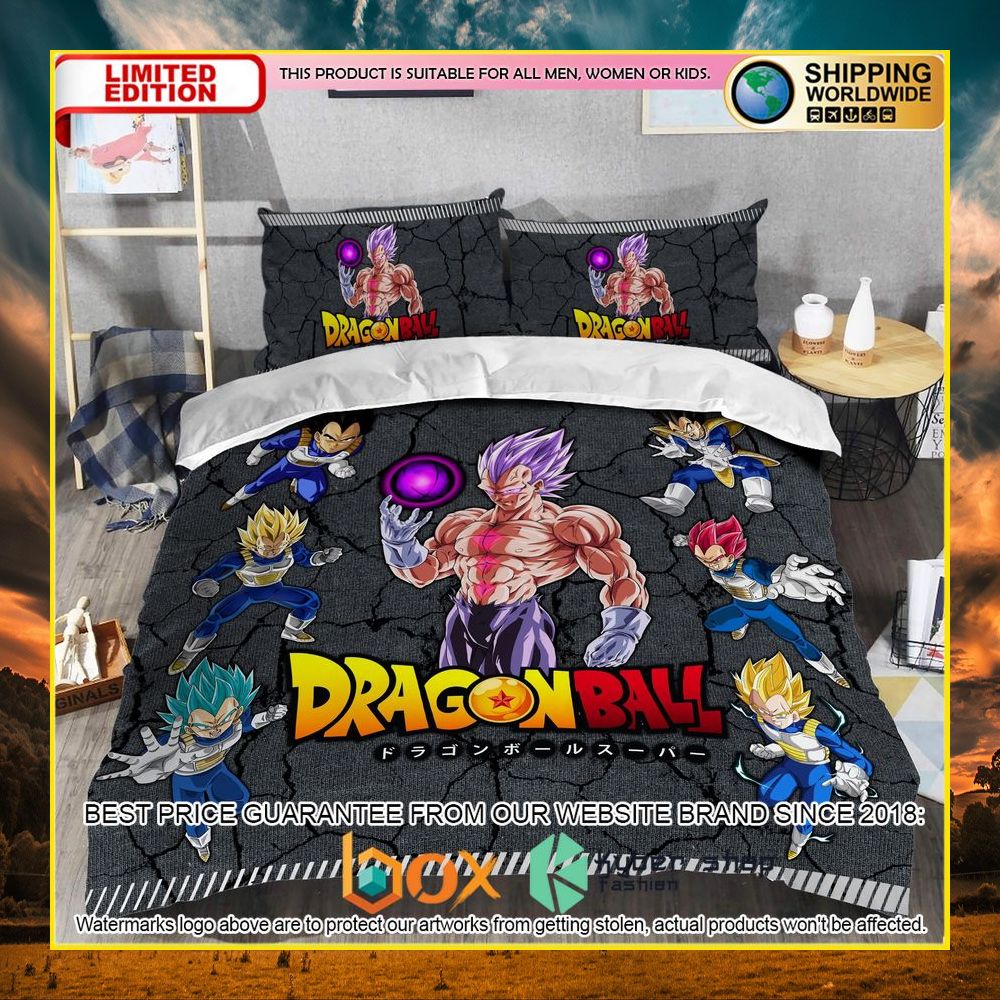 NEW Dragon Ball Vegeta Power Level Crack Luxury Bedding Set 9