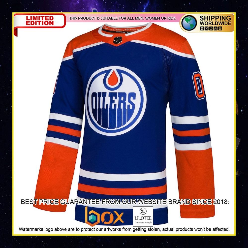 NEW Edmonton Oilers Adidas Custom Orange Premium Hockey Jersey 11