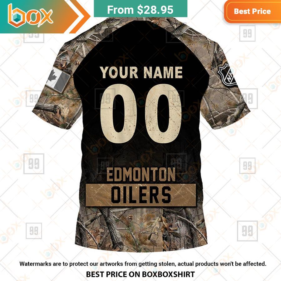 BEST Edmonton Oilers Hunting Camouflage Custom Shirt 14