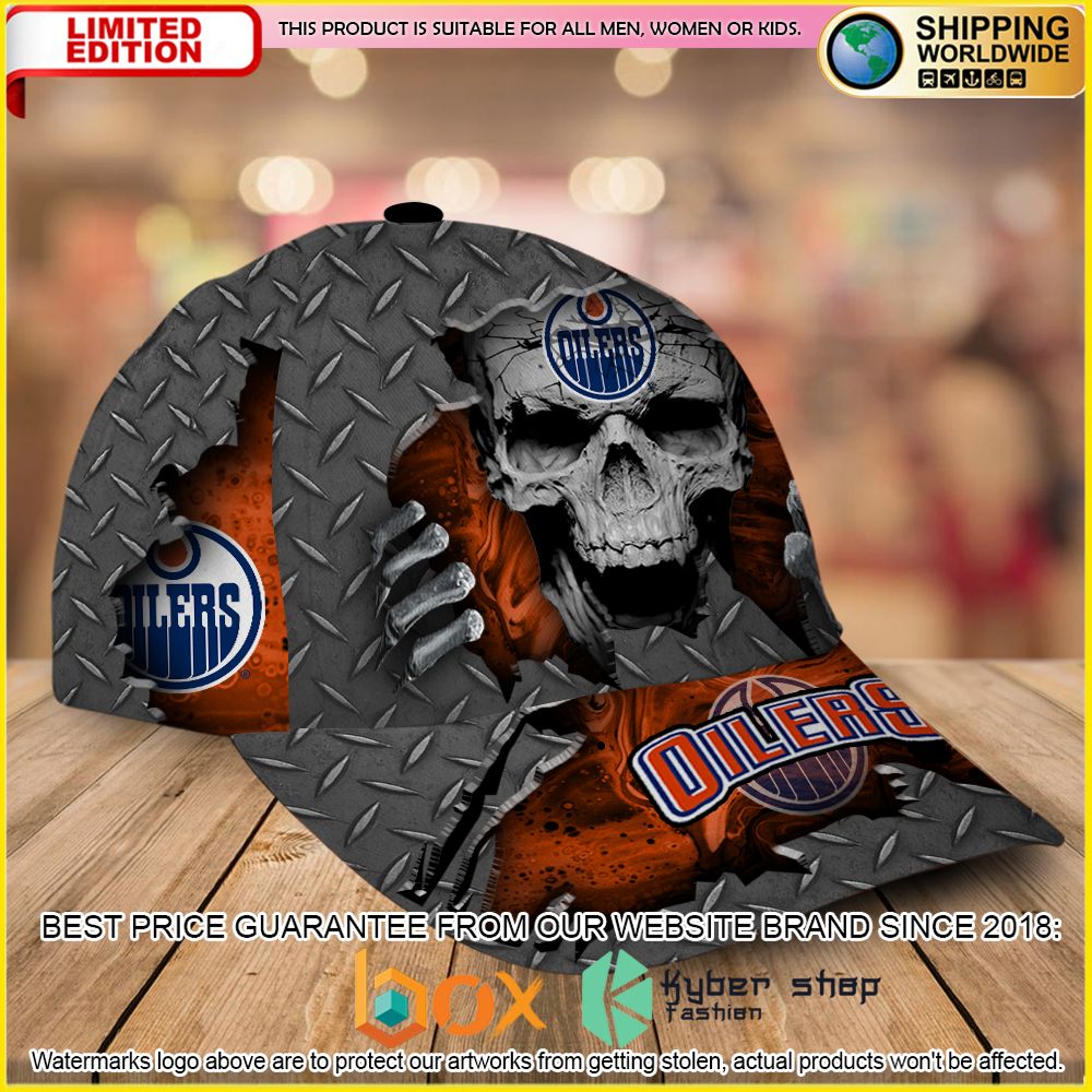 NEW Edmonton Oilers Custom Name NHL Skull Cap Hat 2