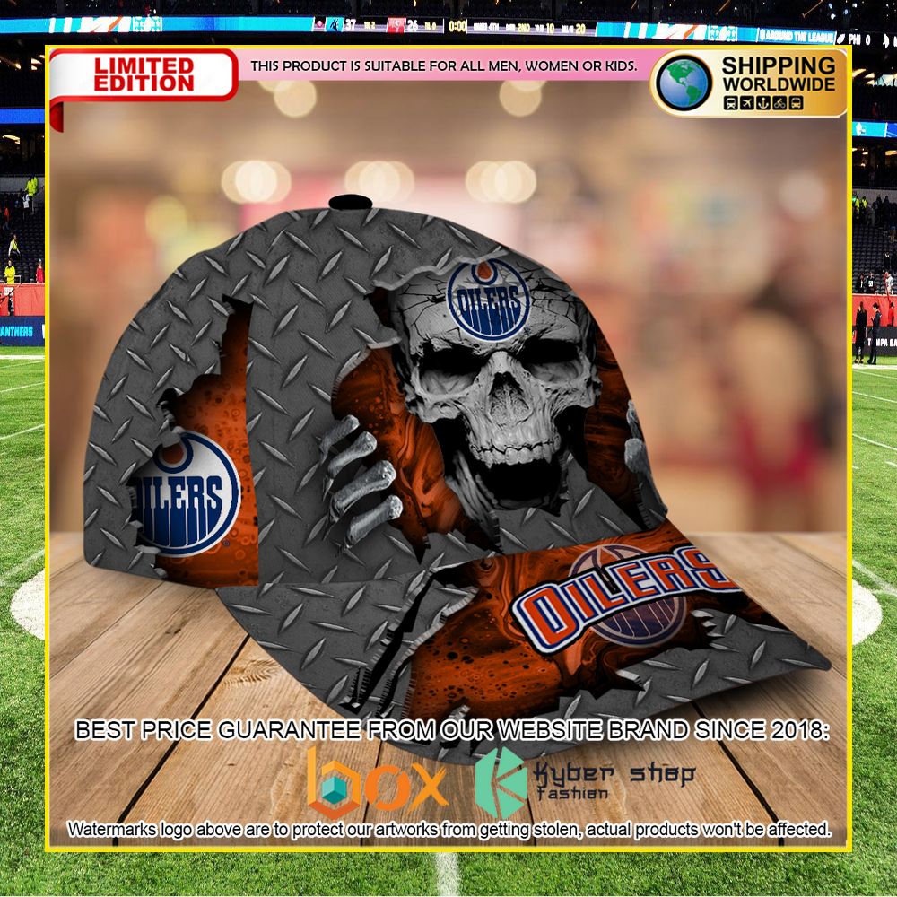 NEW Edmonton Oilers Custom Name NHL Skull Cap Hat 6