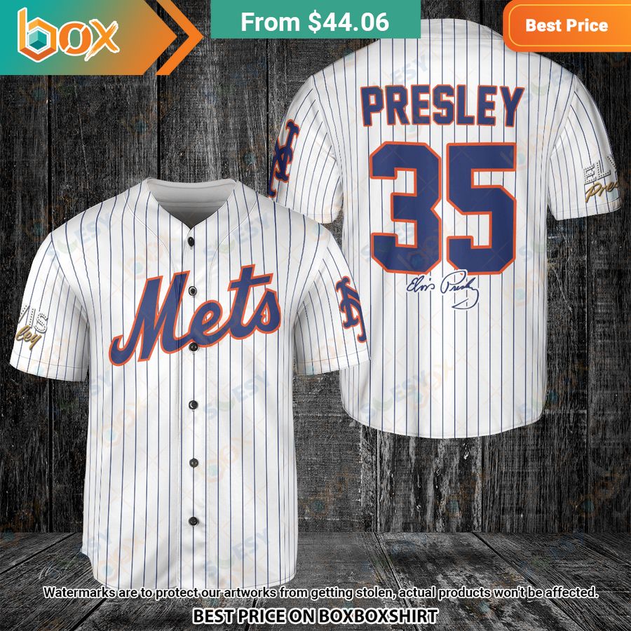 BEST Elvis Presley 35 New York Mets Baseball Jersey 3