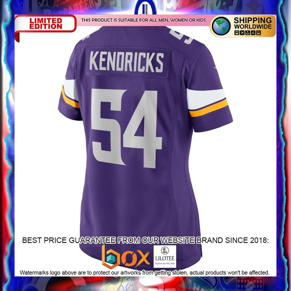 NEW Eric Kendricks Minnesota Vikings Women's Purple Football Jersey 7