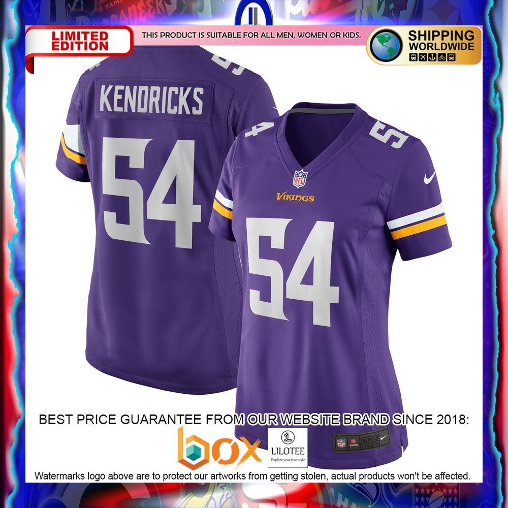 NEW Eric Kendricks Minnesota Vikings Women's Purple Football Jersey 15