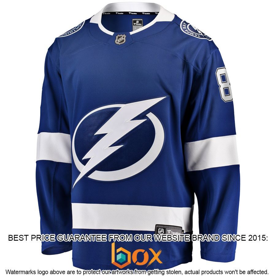 NEW Erik Cernak Tampa Bay Lightning Home Player Blue Hockey Jersey 2