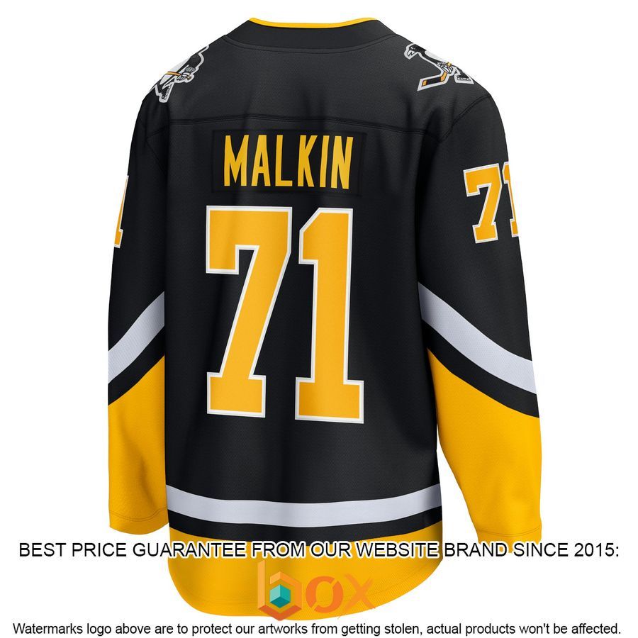 NEW Evgeni Malkin Pittsburgh Penguins 2021/22 Alternate Premier Player Black Hockey Jersey 3