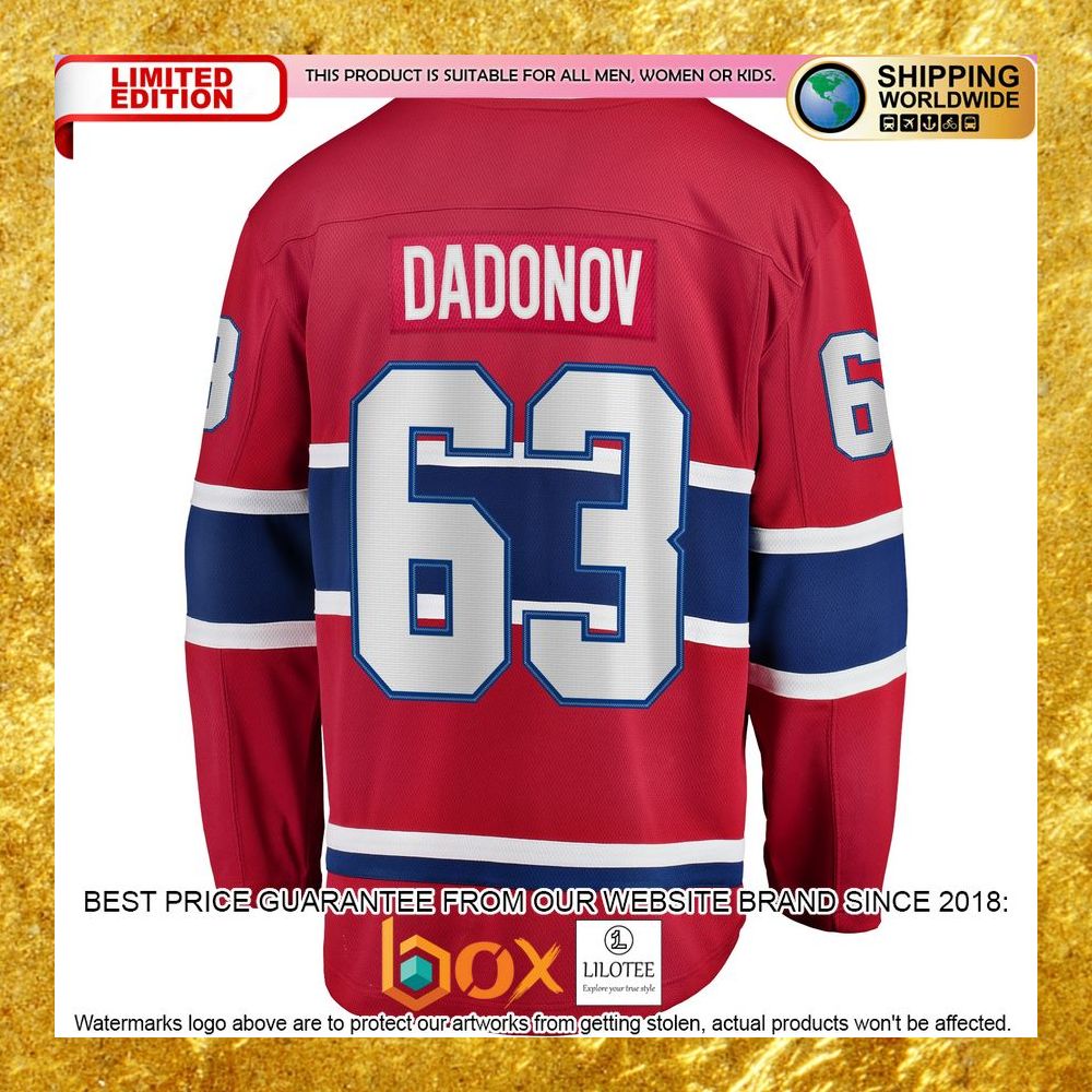 NEW Evgenii Dadonov Montreal Canadiens Home Player Red Hockey Jersey 7