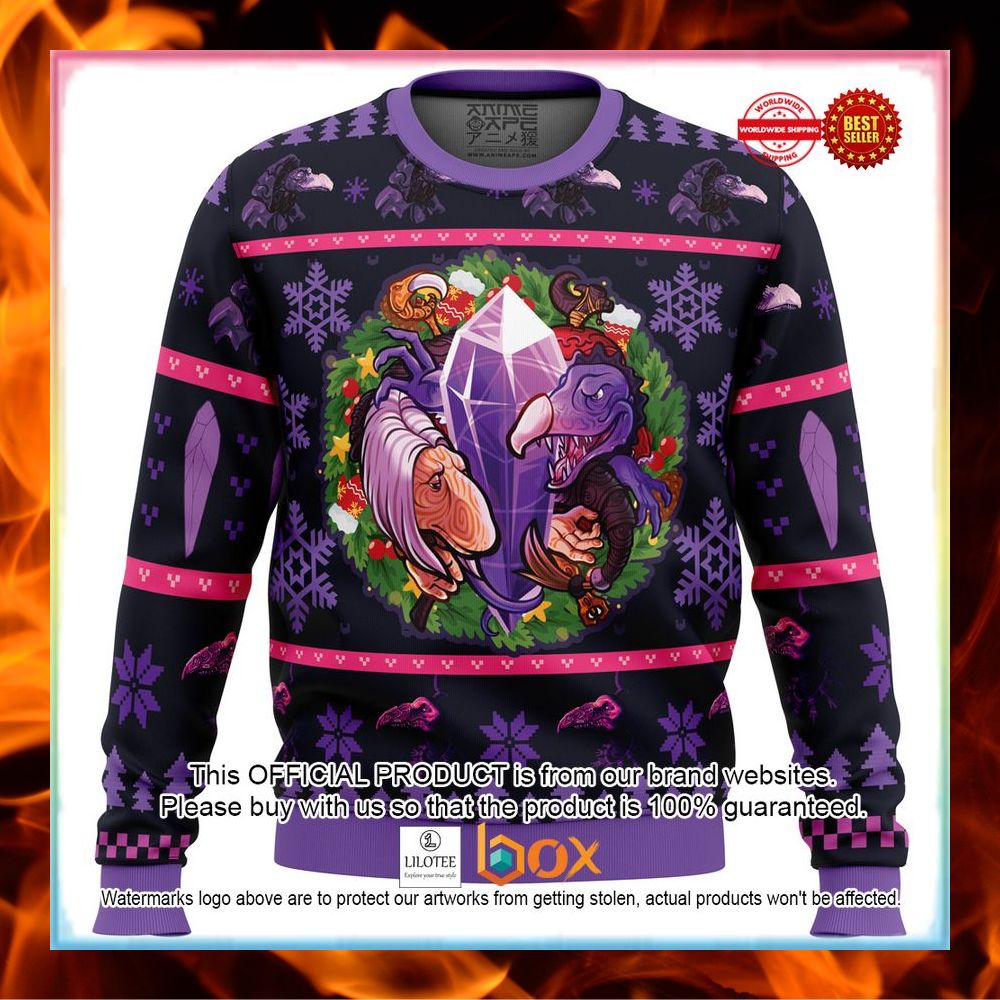 BEST Fantasy Puppet Christmas Dark Crystal Christmas Sweater 5