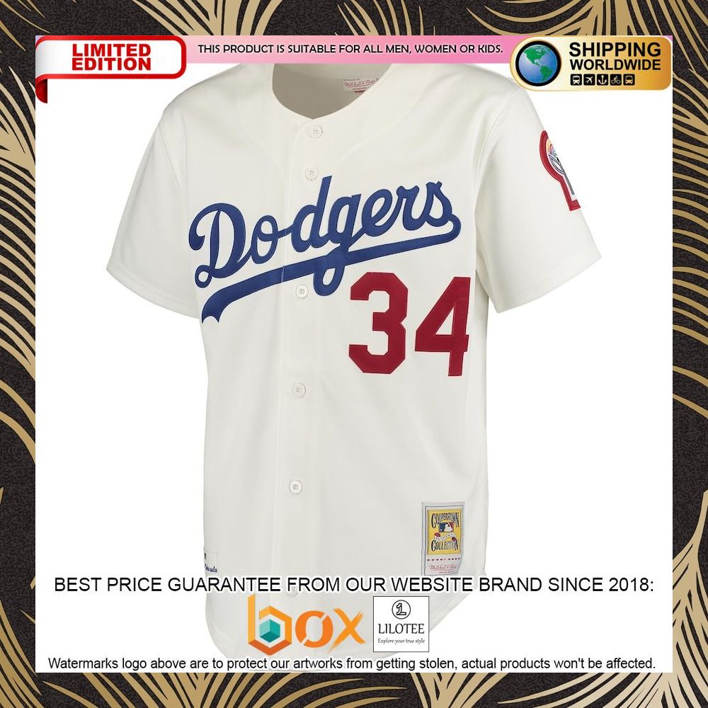 NEW Fernando Valenzuela Los Angeles Dodgers Mitchell & Ness Authentic White Baseball Jersey 5