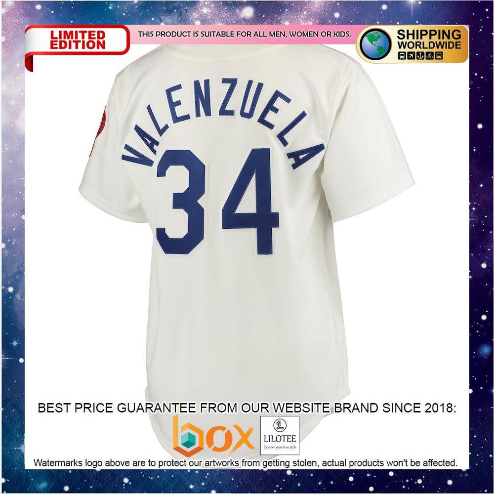 NEW Fernando Valenzuela Los Angeles Dodgers Mitchell & Ness Authentic White Baseball Jersey 3
