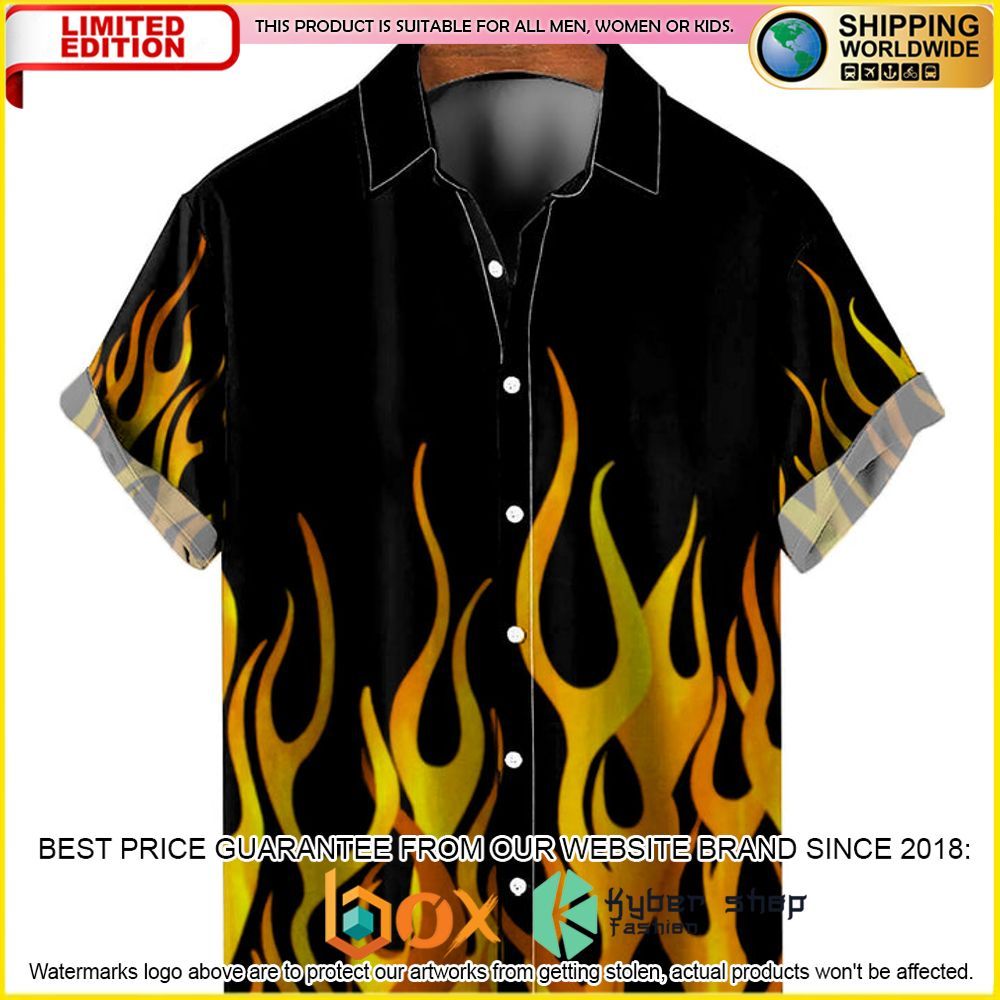 NEW Flame Pattern Shirt 3D Hawaii Shirt 3