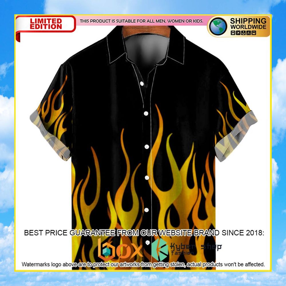 NEW Flame Pattern Shirt 3D Hawaii Shirt 19