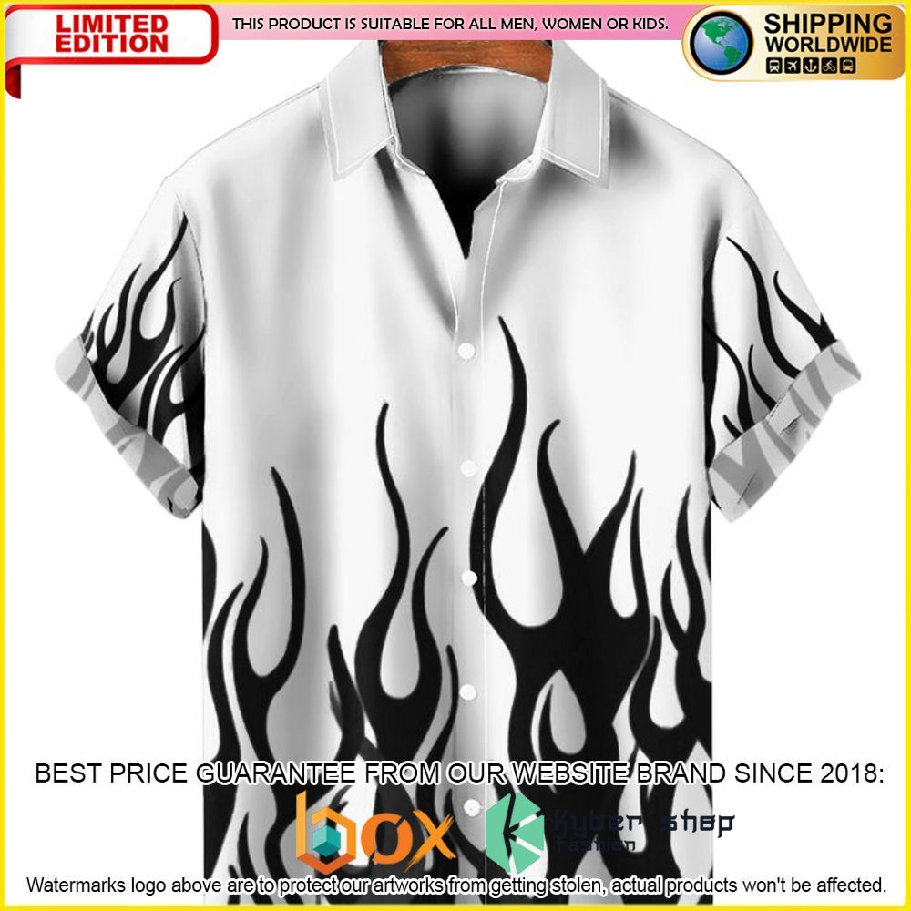 NEW Flame Pattern Shirt 3D Hawaii Shirt 5