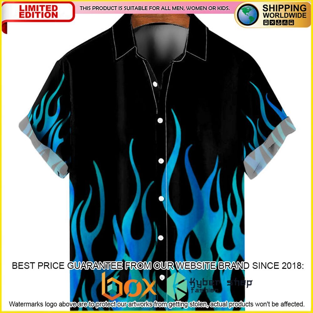 NEW Flame Pattern Shirt 3D Hawaii Shirt 6