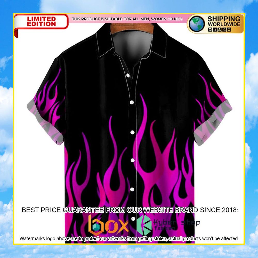 NEW Flame Pattern Shirt 3D Hawaii Shirt 23